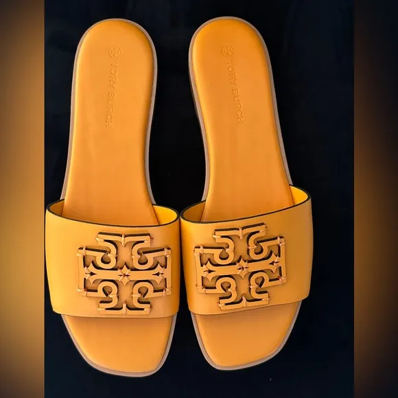 Tory Burch leather slides sandals new in box 8.5