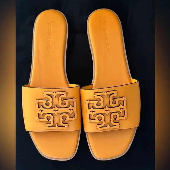 Tory Burch leather slides sandals new in box 8.5