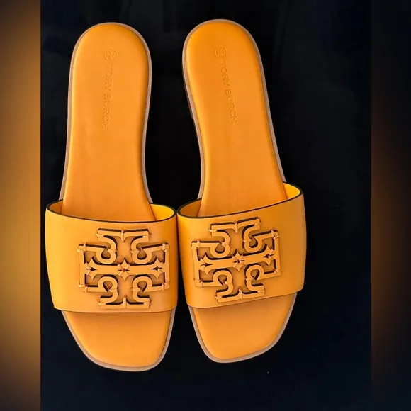 Tory Burch leather slides sandals new in box 8.5