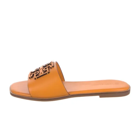 Tory Burch leather slides sandals new in box 8.5