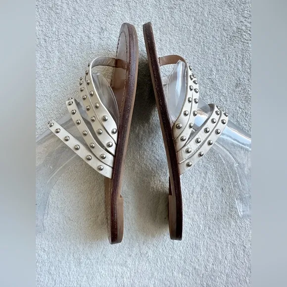 Tory Burch Patos Studded Leather Sandals 7 embellished flats‎