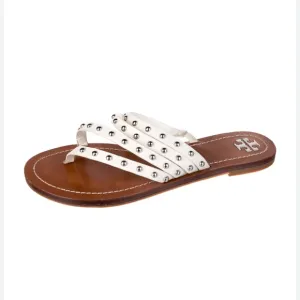 Tory Burch Patos Studded Leather Sandals 7 embellished flats‎
