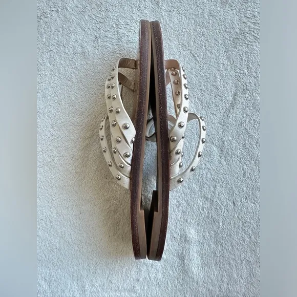 Tory Burch Patos Studded Leather Sandals 7 embellished flats‎