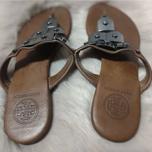 Tory Burch Brown  Leather Sandals