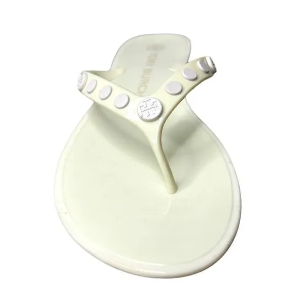 Tory Burch Studded Jelly Sandals Flip Flop Sandal Ivory White Size 7