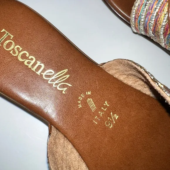 Toscanella Italian Sandals Womens 9.5 Luxury Vacation Summer Beach Designer