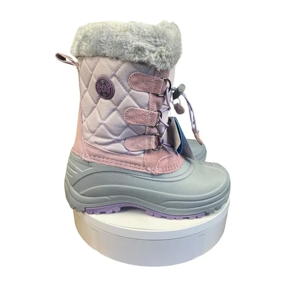 Totes girls Jenny purple waterproof shell winter boots