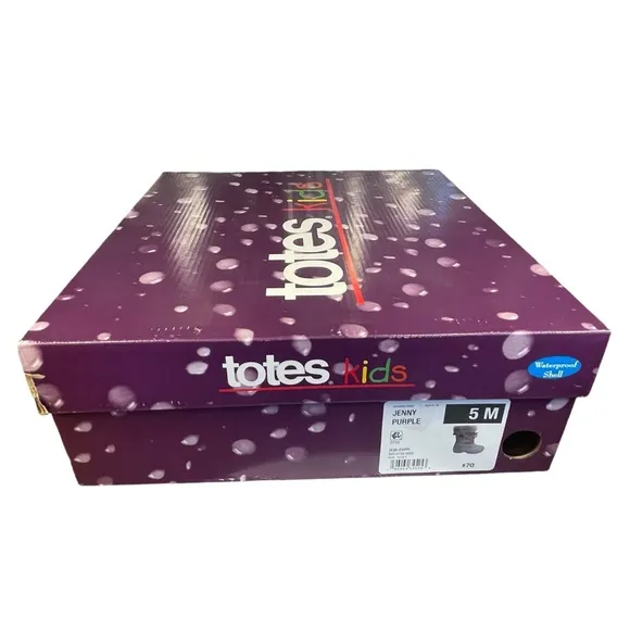 Totes girls Jenny purple waterproof shell winter boots