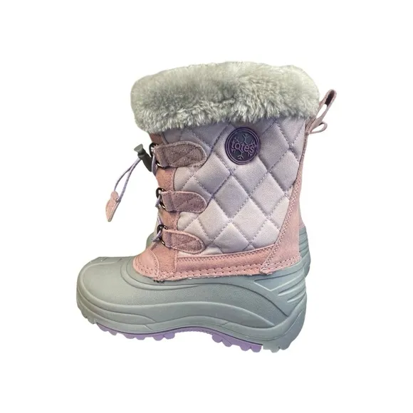Totes girls Jenny purple waterproof shell winter boots