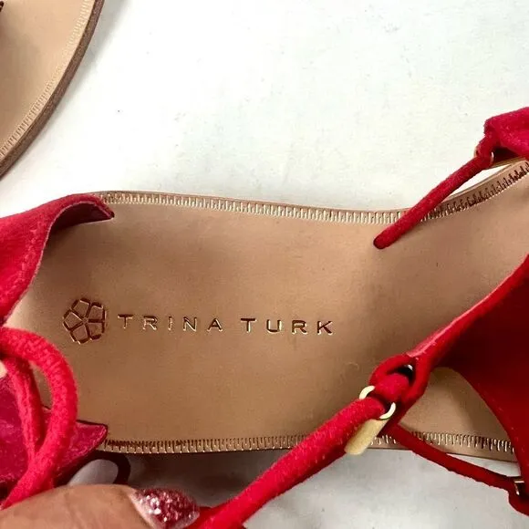 Trina Turk Bayley Suede Sandals
