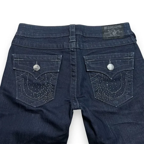True Religion Womens 26 Sample Skinny Jeans Gwen Jodie Studded New Mid Rise Rare