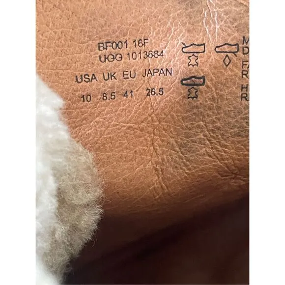 UGG Analise Chestnut Lace Up Ankle Boots Suede Chunky Heel Size 10
