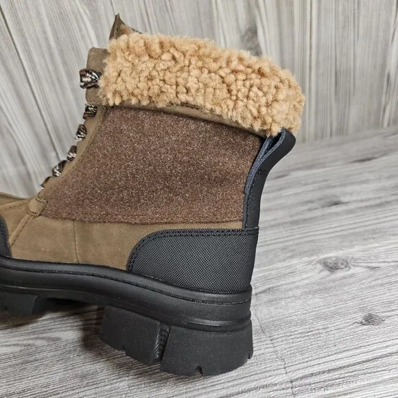 UGG Ashton Addie Tipped Brown Waterproof Fur Boots - Women's Size 7