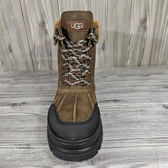 UGG Ashton Addie Tipped Brown Waterproof Fur Boots - Women's Size 7