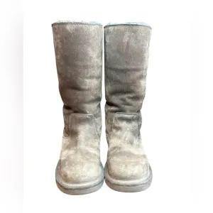 UGG Australia Womens RoseberryWinter Boots Brown LeatherSheepskin Size 8 used