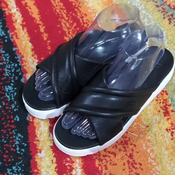 UGG Black Slide Sandals