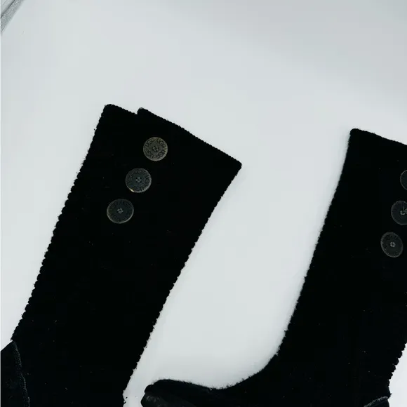 UGG Black Sweater Knit Classic Cardy Convertible Boots Wool Lining Size 7