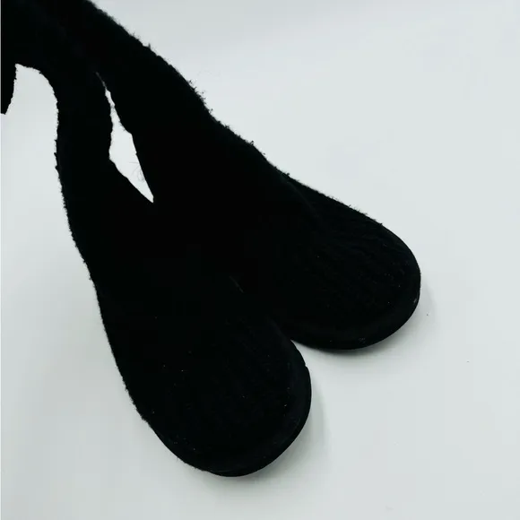 UGG Black Sweater Knit Classic Cardy Convertible Boots Wool Lining Size 7