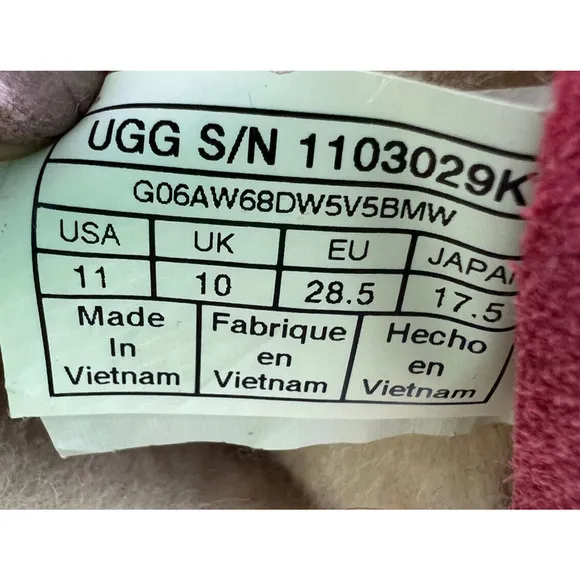 Ugg Boots Kids Size 11 Pink Classic Sheepskin Winter Boot Wild Rose Kidcore