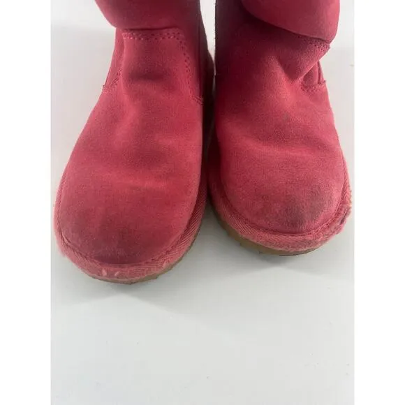 Ugg Boots Kids Size 11 Pink Classic Sheepskin Winter Boot Wild Rose Kidcore