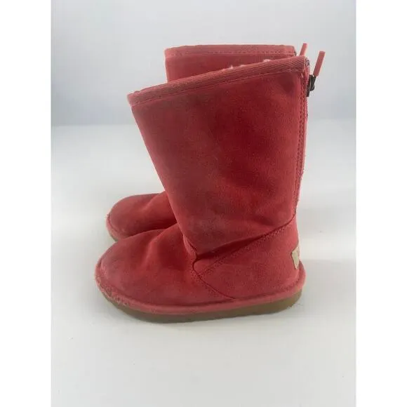 Ugg Boots Kids Size 11 Pink Classic Sheepskin Winter Boot Wild Rose Kidcore