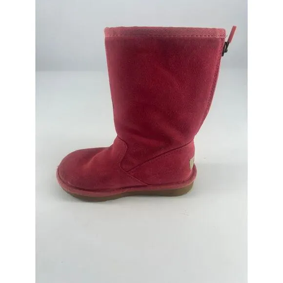 Ugg Boots Kids Size 11 Pink Classic Sheepskin Winter Boot Wild Rose Kidcore