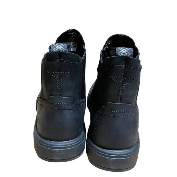 Ugg Boots Mens 10 Black Biltmore Chelsea Leather Waterproof Pull On Chunky