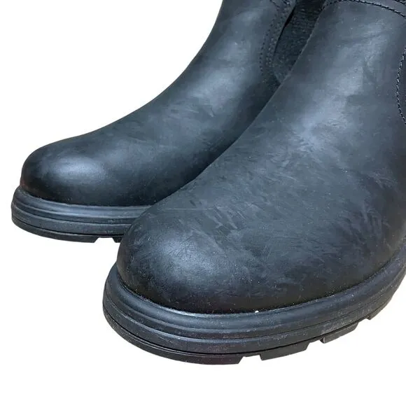 Ugg Boots Mens 10 Black Biltmore Chelsea Leather Waterproof Pull On Chunky