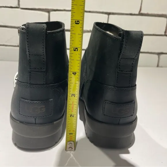 UGG Cheyne Women’s Black Leather Waterproof Ankle Boots