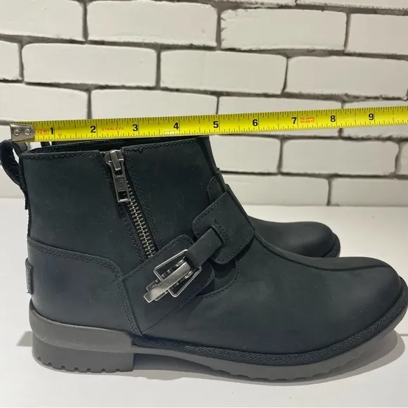 UGG Cheyne Women’s Black Leather Waterproof Ankle Boots