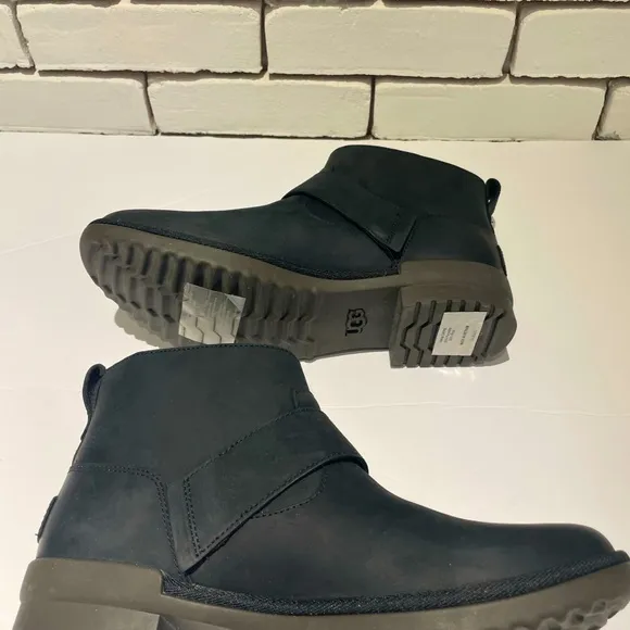 UGG Cheyne Women’s Black Leather Waterproof Ankle Boots