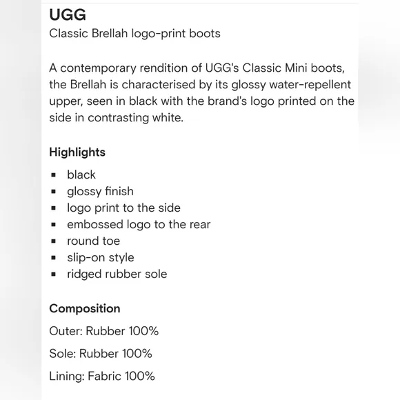 UGG classic Brellah logo print boots NEW