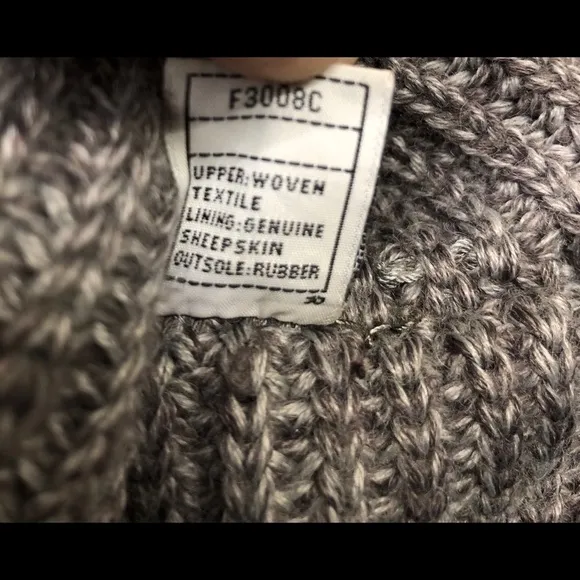 UGG Classic Cardi Boots Size 7 Grey Wool Sheepskin
