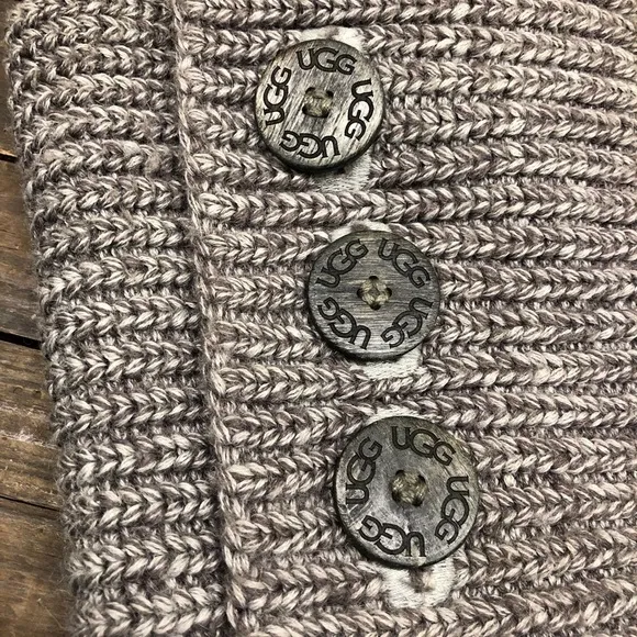 UGG Classic Cardi Boots Size 7 Grey Wool Sheepskin