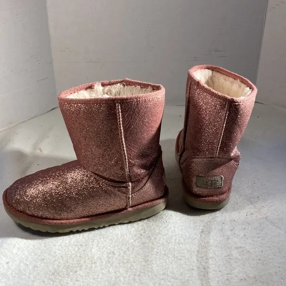 UGG Classic II Girls Pink Glitter Boots