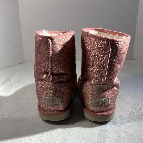 UGG Classic II Girls Pink Glitter Boots