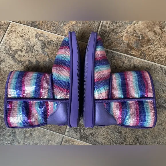 UGG Classic II Rainbow Sequin Boots- Big Kid’s Size 6Y