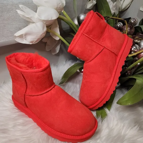 Ugg Classic Mini II Cherry pie Women Boots  new