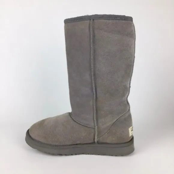UGG Classic Tall II Suede Boots Gray F8004 size 5