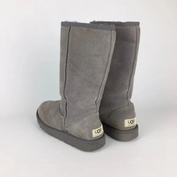 UGG Classic Tall II Suede Boots Gray F8004 size 5