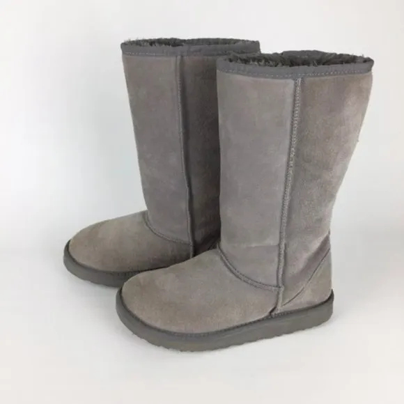 UGG Classic Tall II Suede Boots Gray F8004 size 5