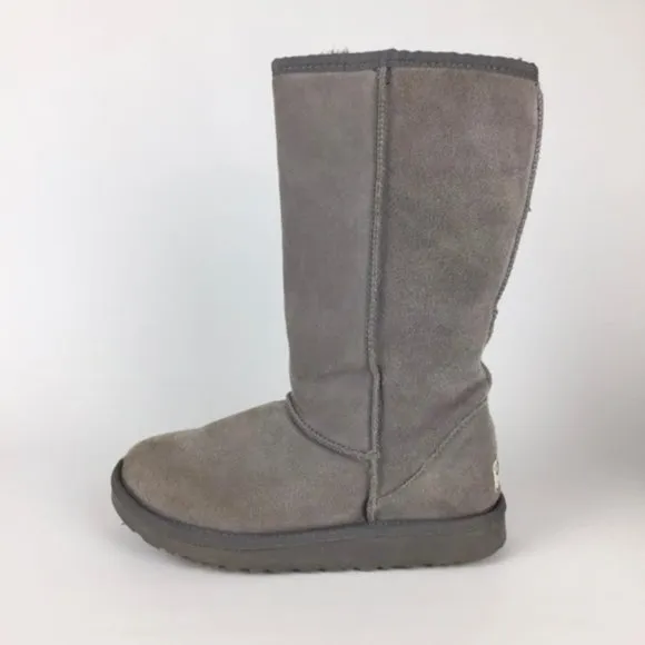 UGG Classic Tall II Suede Boots Gray F8004 size 5