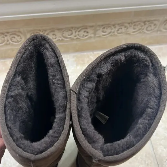 UGG Classic Tall Leather Embossed Boots Size 9