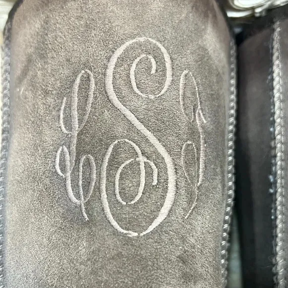 UGG Classic Tall Leather Embossed Boots Size 9