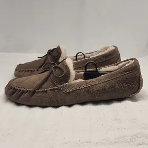 UGG DAKOTA AUSTRALIAN MOCCASIN SLIPON LOAFER SUEDE🐑WOOL🐑INSOLE LADIES 10 NWOB