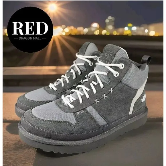 UGG Highland Hi Heritage Gray/White Sneaker Boots - Men's Size 9