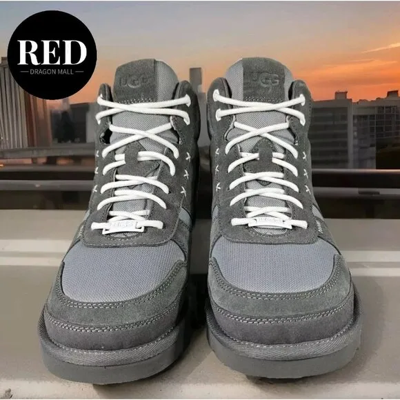 UGG Highland Hi Heritage Gray/White Sneaker Boots - Men's Size 9