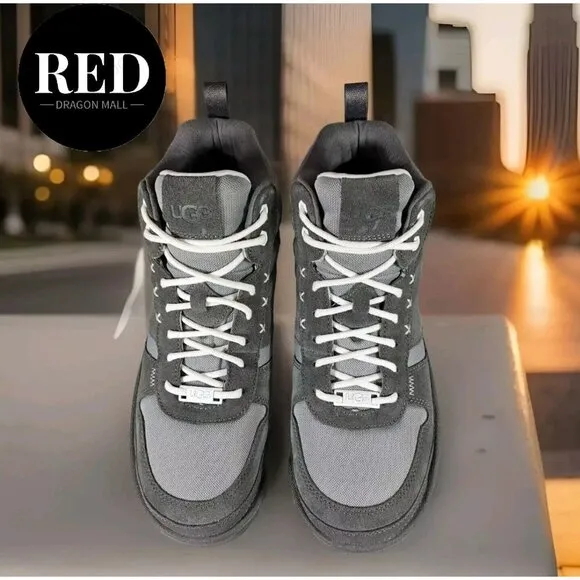 UGG Highland Hi Heritage Gray/White Sneaker Boots - Men's Size 9