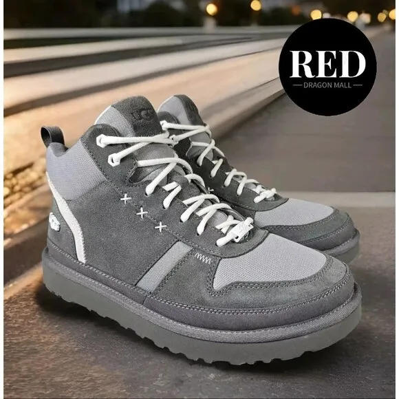 UGG Highland Hi Heritage Gray/White Sneaker Boots - Men's Size 9
