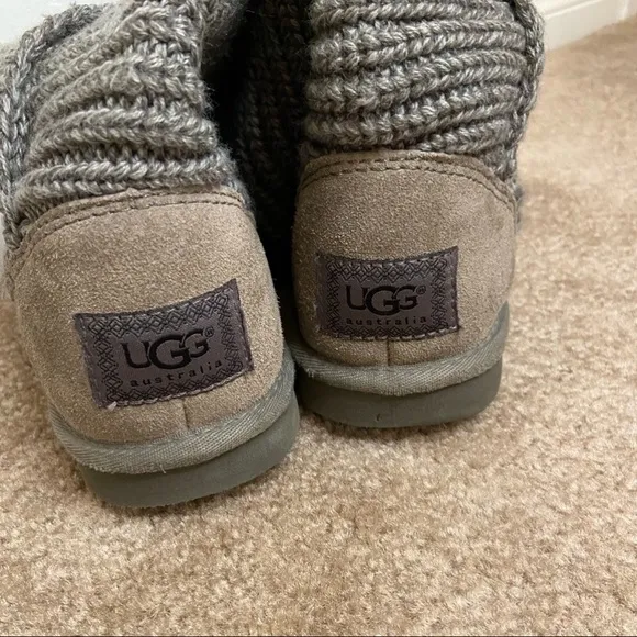Ugg Kids Classic Knit Cardy Boots in Grey